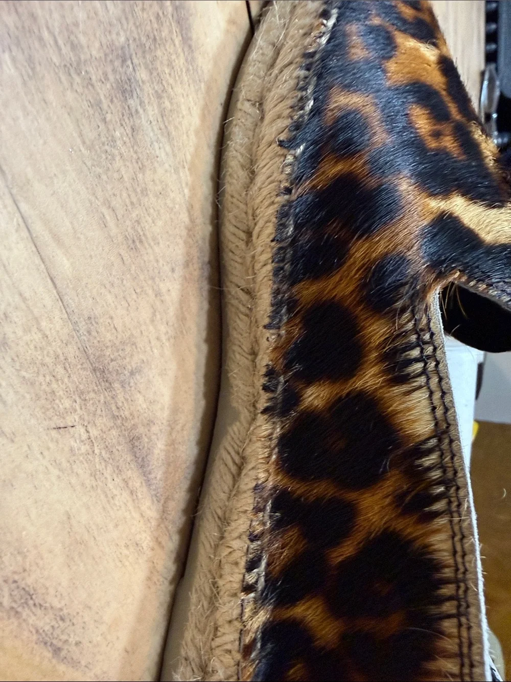 MANEBI Serengeti Calf Hair Double Sole Espadrilles Leopard Print